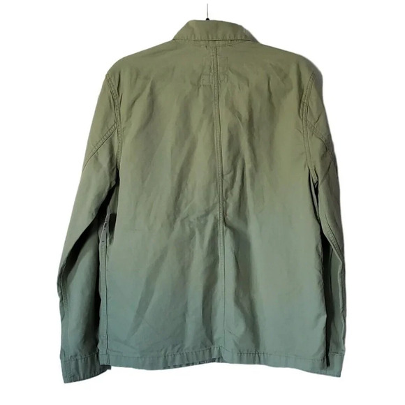 Gap Women’s Utility Cotton Open Pockets Jacket Olive Green Size Medium Button-Up - Picture 2 of 7